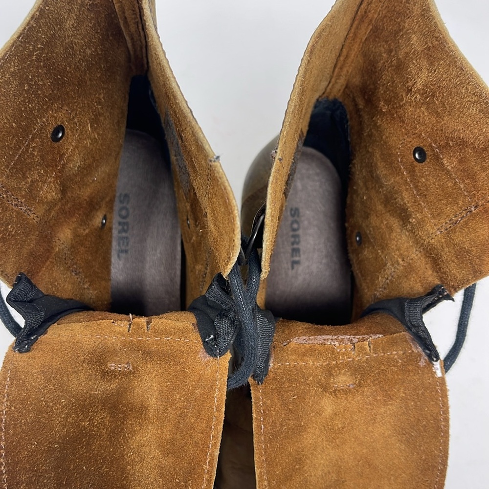Sorel Joan Of Arctic Tan Wedged Boots Size 6.5 - Picture 6 of 7